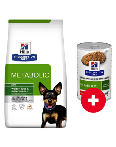 Hill's PRESCRIPTION DIET Metabolic Mini suché krmivo pre psov s kuracím mäsom pre redukciu hmotnosti 6 kg + konzerva ZADARMO