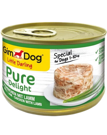 GIMDOG Pure Delight Chicken & Lamb150 g kuracie a jahňacie mäso pre dospelé psy malých plemien