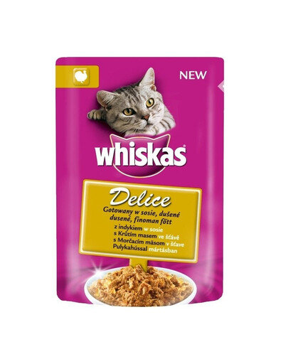 WHISKAS Delice indyk gotowany w sosie 0.085 kg