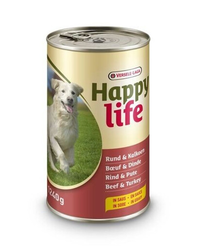 VERSELE-LAGA Happy Life Beef &Turkey - hovädzie a morčacie 1,24 kg