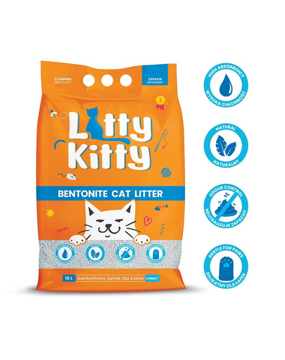 LITTY KITTY Bentonit - Prírodné bentonitové stelivo 10 L (8 kg)