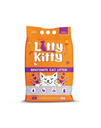 LITTY KITTY Bentonit - Levanduľové bentonitové stelivo 5 L (4 kg)