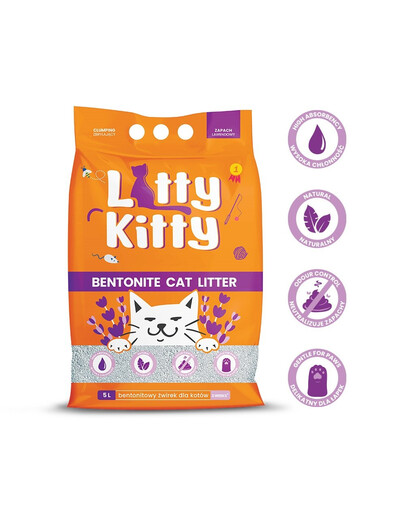 LITTY KITTY Bentonit - Levanduľové bentonitové stelivo 5 L (4 kg)