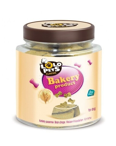 Lolo PETS Kostičky pre psa s otrubami - pšeničnej kotlety v skle 270g