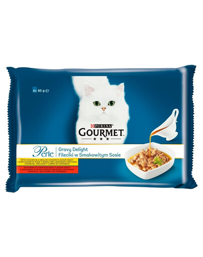 GOURMET Perle Gravy Chicken Beef 4X85 g