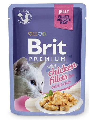 BRIT Premium Cat  Fillets in Jelly kuracie mäso 24x85g