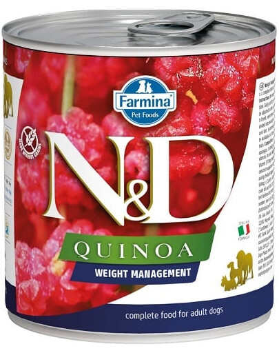 FARMINA N&D Quinoa Dog Weight Management 285 g Jahňacie mäso pre psov s nadváhou