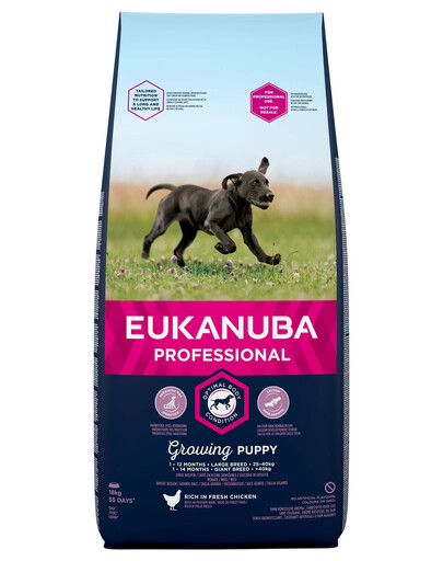 EUKANUBA PROFESSIONAL Growing Puppy Large Granule pre psov bohaté na čerstvé kura 18 kg