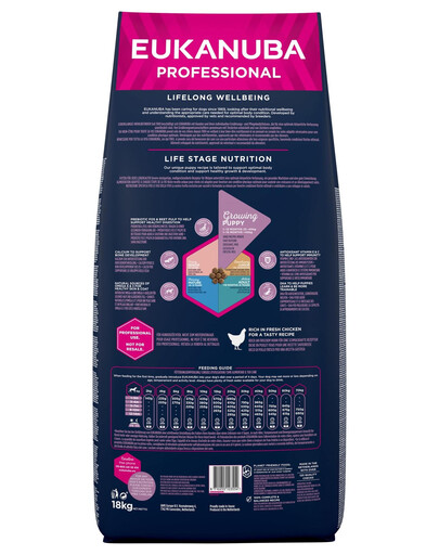 EUKANUBA PROFESSIONAL Growing Puppy Large Granule pre psov bohaté na čerstvé kura 18 kg
