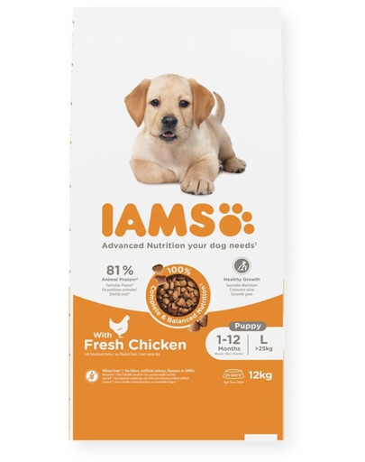 IAMS ProActive Health Puppy & Junior Large Breed Chicken 12 kg