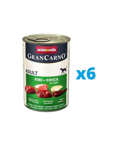 ANIMONDA GranCarno hovädzie/jeleň/jablko 6 x 400 g
