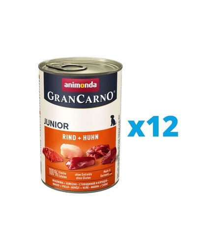 ANIMONDA GranCarno Junior hovädzie s kuracím 12 x 800 g