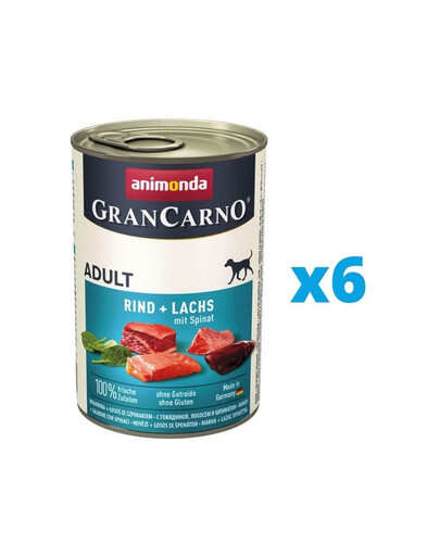 ANIMONDA GranCarno hovädzie a losos so špenátom 6 x 800 g