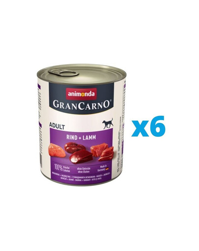 ANIMONDA GranCarno hovädzie/jahňacie 6 x 400 g