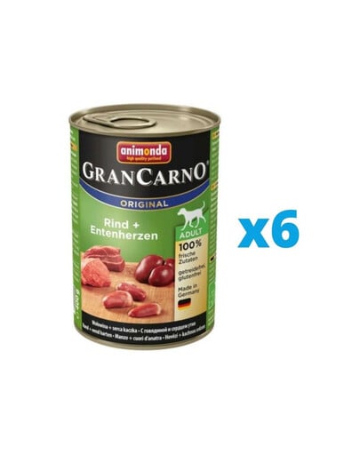 ANIMONDA GranCarno hovädzie/kačacie srdce 6 x 400 g