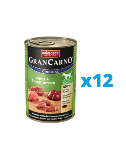 ANIMONDA GranCarno hovädzie/kačacie srdce 12 x 400 g