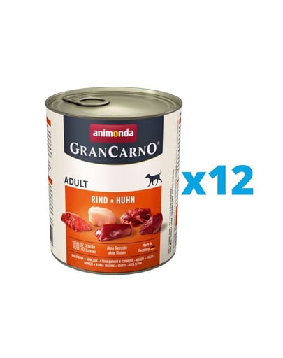 ANIMONDA GranCarno hovädzie s kuracím 12 x 800 g