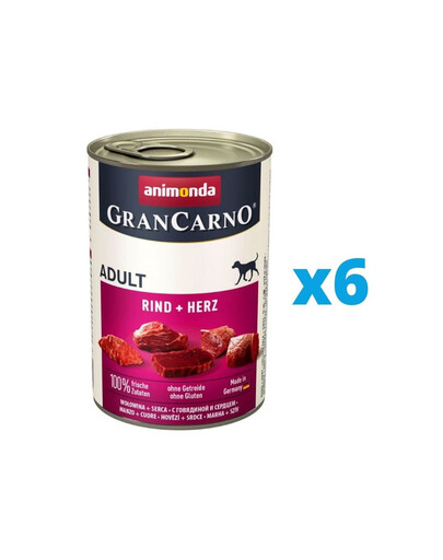 ANIMONDA GranCarno hovädzie/srdce 6 x 400 g