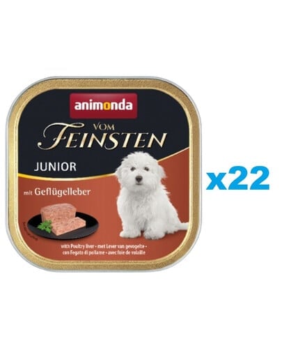 ANIMONDA Vom Feinsten Junior kuracia pečeň 22x150 g