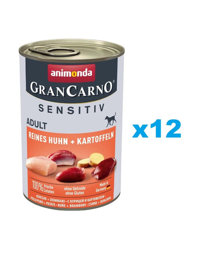 ANIMONDA Grancarno Sensitive kuracie a zemiaky 12 x 400g