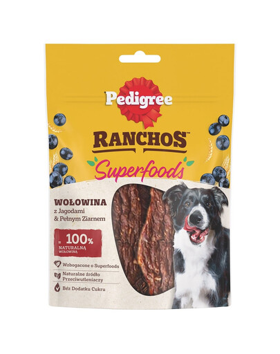 PEDIGREE Ranchos Superfoods 70g Maškrta s hovädzím, čučoriedkami a obilninami