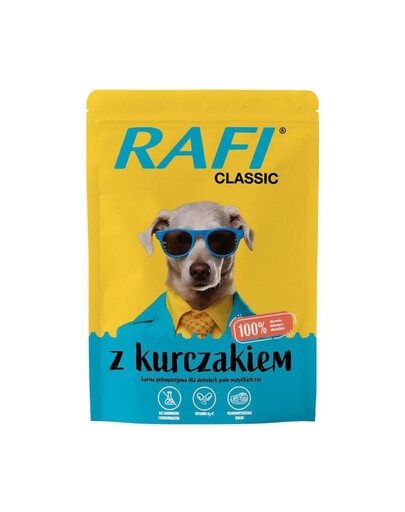 RAFI Classic kuracie mokré krmivo pre psy 400g