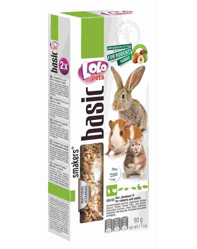 Lolo Pet Smakers pre hlodavce a králika -orechové 90G