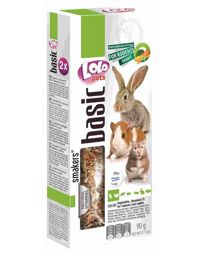 Lolo Pet Smakers pre hlodavce a králika - zeleninové 90G