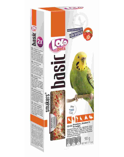 Lolo Pet Smakers 2 jahodové klasy pre andulky 90g