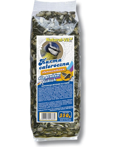 NATURAL-VIT Celoročná doplnková zmes pre voľne žijúce vtáky 350 g Slnečnica