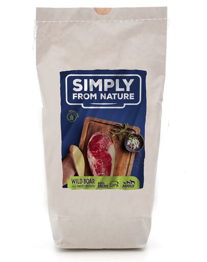 SIMPLY FROM NATURE Oven Baked Dog Food with wild boar Pečené krmivo s diviačím mäsom 1,2 kg  + 2 SIMPLY FROM NATURE Kačacie mäso s mrkvou 400 g  ZADARMO