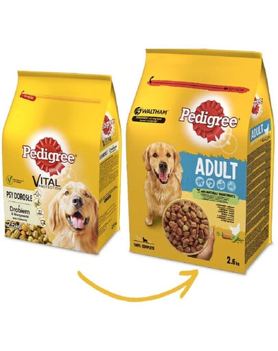 PEDIGREE Adult 3x2,6 kg s kuracím mäsom a zeleninou suché kompletné krmivo pre dospelé psy