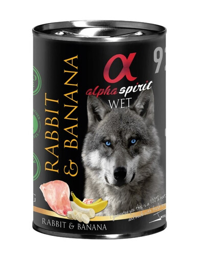 ALPHA SPIRIT Rabbit with banana 400 g