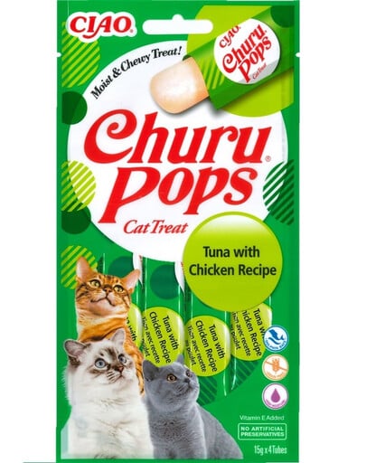 INABA Cat Churu Pops Tuna & Chicken 4x15g