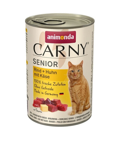 ANIMONDA Carny Senior hovädzie, kura a syr 400g