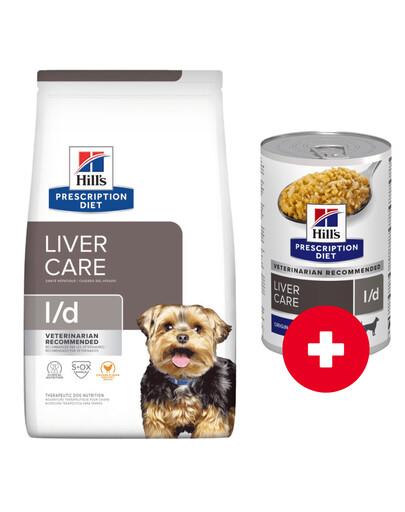 HILL'S Prescription Diet Canine l/d 4 kg pre psov s ochorením pečene + 1 konzerva ZADARMO