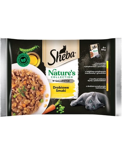 SHEBA Nature's Collection Poultry Tastes pre dospelé mačky (4x85g)