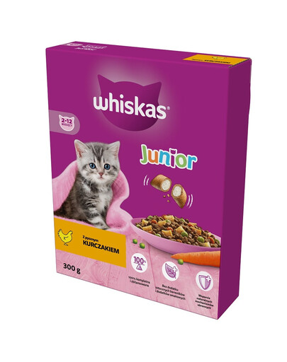 WHISKAS Junior Kuracie 6x300 g