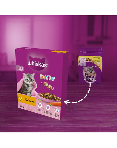 WHISKAS Junior Kuracie 6x300 g