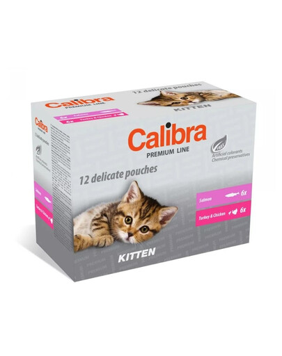 CALIBRA Cat Premium Line Kitten Multipack 12x100 g