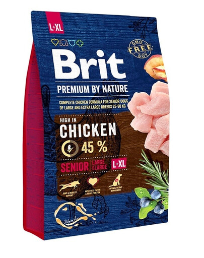 BRIT Premium By Nature Senior Large Extra Large L+XL Chicken 15 kg (5 x 3 kg)