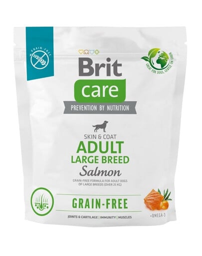 BRIT CARE Dog Grain-Free Adult Large Breed Salmon 1kg