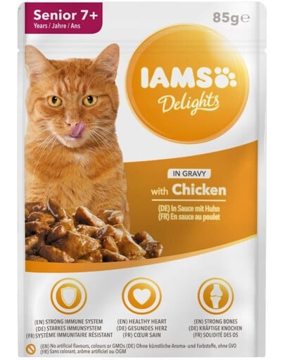 IAMS Cat Senior All Breeds Chicken in Gravy 85 g