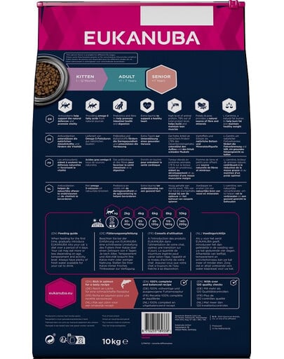 EUKANUBA Grain Free Senior Losos 10 kg pre staršie mačky