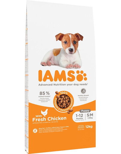 IAMS Advanced Nutrition Puppy Junior Small Medium Chicken 12kg