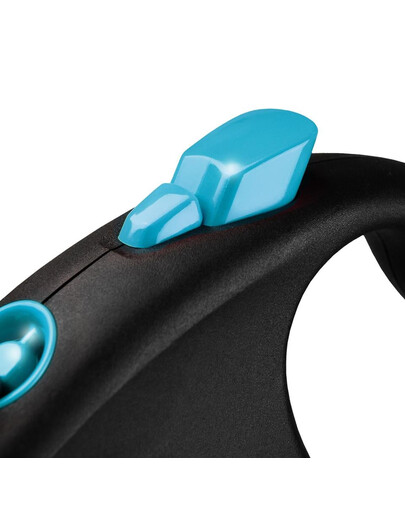 FLEXI Vodítko Black Design S pásik 5 m modré