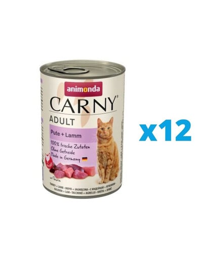 ANIMONDA Carny Adult morčacie a jahňacie 12 x 400 g