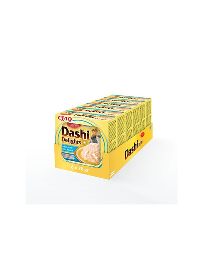 INABA Cat Dashi Delights Kuracie mäso a mušle 6x70 g