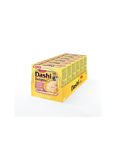 INABA Cat Dashi Delights Losos 6x70 g