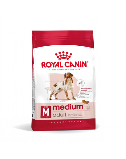 ROYAL CANIN Medium Adult 15kg granule pre dospelých psov stredných plemien starších ako 12 mesiacov